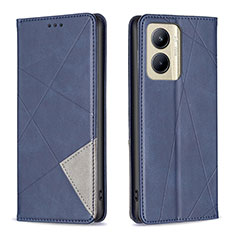 Funda de Cuero Cartera con Soporte Carcasa B07F para Realme C33 (2023) Azul