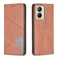 Funda de Cuero Cartera con Soporte Carcasa B07F para Realme C33 (2023) Marron