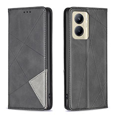 Funda de Cuero Cartera con Soporte Carcasa B07F para Realme C33 (2023) Negro