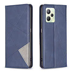 Funda de Cuero Cartera con Soporte Carcasa B07F para Realme C35 Azul