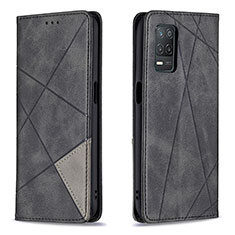 Funda de Cuero Cartera con Soporte Carcasa B07F para Realme Q3i 5G Negro