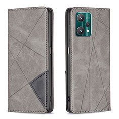 Funda de Cuero Cartera con Soporte Carcasa B07F para Realme Q5 5G Gris