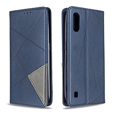 Funda de Cuero Cartera con Soporte Carcasa B07F para Samsung Galaxy A01 SM-A015 Azul