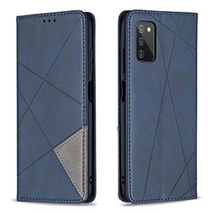 Funda de Cuero Cartera con Soporte Carcasa B07F para Samsung Galaxy A03s Azul