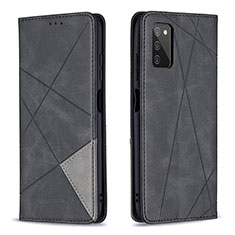 Funda de Cuero Cartera con Soporte Carcasa B07F para Samsung Galaxy A03s Negro