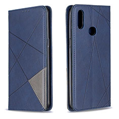 Funda de Cuero Cartera con Soporte Carcasa B07F para Samsung Galaxy A10s Azul