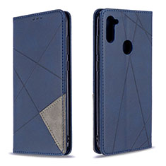 Funda de Cuero Cartera con Soporte Carcasa B07F para Samsung Galaxy A11 Azul