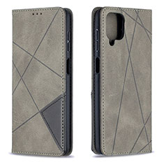 Funda de Cuero Cartera con Soporte Carcasa B07F para Samsung Galaxy A12 5G Gris