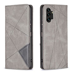 Funda de Cuero Cartera con Soporte Carcasa B07F para Samsung Galaxy A13 4G Gris