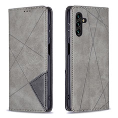 Funda de Cuero Cartera con Soporte Carcasa B07F para Samsung Galaxy A13 5G Gris