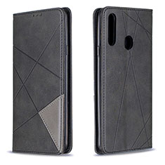 Funda de Cuero Cartera con Soporte Carcasa B07F para Samsung Galaxy A20s Negro