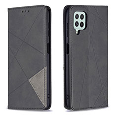 Funda de Cuero Cartera con Soporte Carcasa B07F para Samsung Galaxy A22 4G Negro