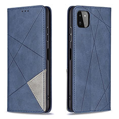 Funda de Cuero Cartera con Soporte Carcasa B07F para Samsung Galaxy A22s 5G Azul