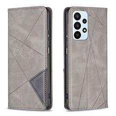 Funda de Cuero Cartera con Soporte Carcasa B07F para Samsung Galaxy A23 4G Gris