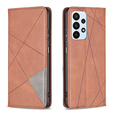 Funda de Cuero Cartera con Soporte Carcasa B07F para Samsung Galaxy A23 4G Marron