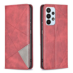 Funda de Cuero Cartera con Soporte Carcasa B07F para Samsung Galaxy A23 4G Rojo