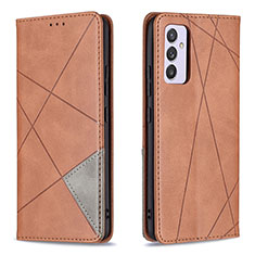 Funda de Cuero Cartera con Soporte Carcasa B07F para Samsung Galaxy A24 4G Marron