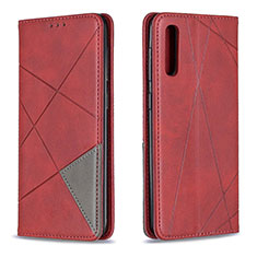 Funda de Cuero Cartera con Soporte Carcasa B07F para Samsung Galaxy A30S Rojo