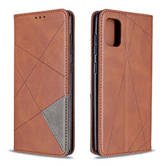 Funda de Cuero Cartera con Soporte Carcasa B07F para Samsung Galaxy A31 Marron