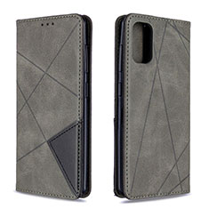 Funda de Cuero Cartera con Soporte Carcasa B07F para Samsung Galaxy A41 Gris