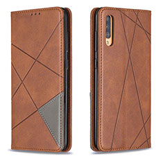 Funda de Cuero Cartera con Soporte Carcasa B07F para Samsung Galaxy A70 Marron