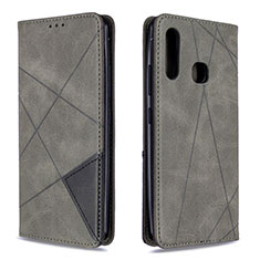 Funda de Cuero Cartera con Soporte Carcasa B07F para Samsung Galaxy A70E Gris