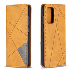 Funda de Cuero Cartera con Soporte Carcasa B07F para Samsung Galaxy A72 4G Marron Claro