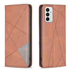 Funda de Cuero Cartera con Soporte Carcasa B07F para Samsung Galaxy F23 5G Marron