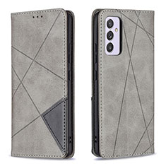 Funda de Cuero Cartera con Soporte Carcasa B07F para Samsung Galaxy F54 5G Gris