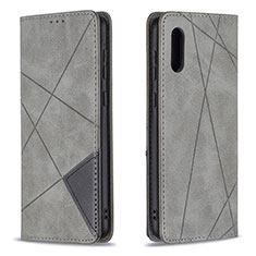 Funda de Cuero Cartera con Soporte Carcasa B07F para Samsung Galaxy M02 Gris