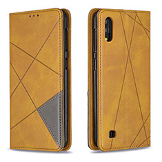 Funda de Cuero Cartera con Soporte Carcasa B07F para Samsung Galaxy M10 Marron Claro