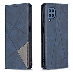 Funda de Cuero Cartera con Soporte Carcasa B07F para Samsung Galaxy M32 4G Azul