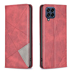 Funda de Cuero Cartera con Soporte Carcasa B07F para Samsung Galaxy M53 5G Rojo