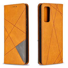 Funda de Cuero Cartera con Soporte Carcasa B07F para Samsung Galaxy S20 FE (2022) 5G Marron Claro