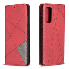 Funda de Cuero Cartera con Soporte Carcasa B07F para Samsung Galaxy S20 FE 4G Rojo