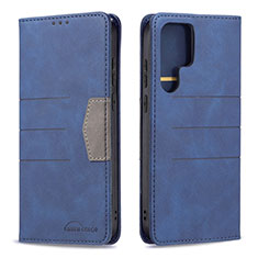 Funda de Cuero Cartera con Soporte Carcasa B07F para Samsung Galaxy S21 Ultra 5G Azul