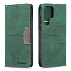 Funda de Cuero Cartera con Soporte Carcasa B07F para Samsung Galaxy S23 Ultra 5G Verde