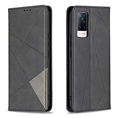 Funda de Cuero Cartera con Soporte Carcasa B07F para Vivo V21 5G Negro