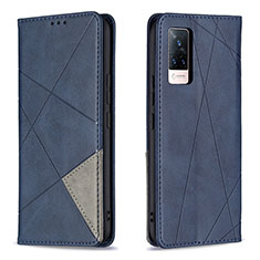 Funda de Cuero Cartera con Soporte Carcasa B07F para Vivo V21s 5G Azul