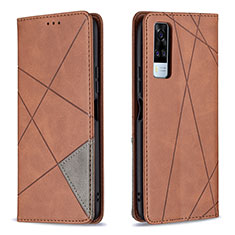 Funda de Cuero Cartera con Soporte Carcasa B07F para Vivo Y31 (2021) Marron