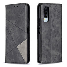 Funda de Cuero Cartera con Soporte Carcasa B07F para Vivo Y31 (2021) Negro