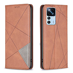 Funda de Cuero Cartera con Soporte Carcasa B07F para Xiaomi Mi 12T Pro 5G Marron