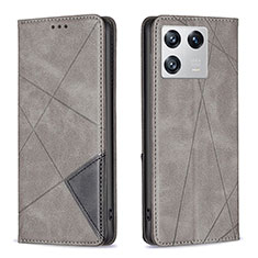 Funda de Cuero Cartera con Soporte Carcasa B07F para Xiaomi Mi 13 5G Gris