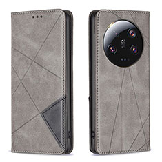 Funda de Cuero Cartera con Soporte Carcasa B07F para Xiaomi Mi 13 Ultra 5G Gris