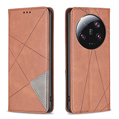 Funda de Cuero Cartera con Soporte Carcasa B07F para Xiaomi Mi 13 Ultra 5G Marron