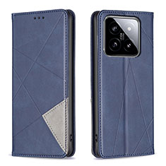 Funda de Cuero Cartera con Soporte Carcasa B07F para Xiaomi Mi 14 Pro 5G Azul