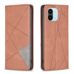 Funda de Cuero Cartera con Soporte Carcasa B07F para Xiaomi Poco C50 Marron