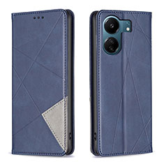 Funda de Cuero Cartera con Soporte Carcasa B07F para Xiaomi Poco C65 Azul