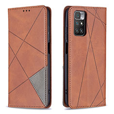 Funda de Cuero Cartera con Soporte Carcasa B07F para Xiaomi Redmi 10 (2022) Marron