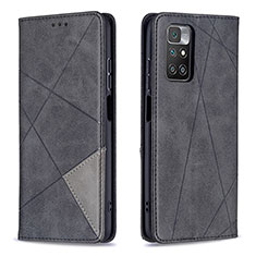 Funda de Cuero Cartera con Soporte Carcasa B07F para Xiaomi Redmi 10 (2022) Negro